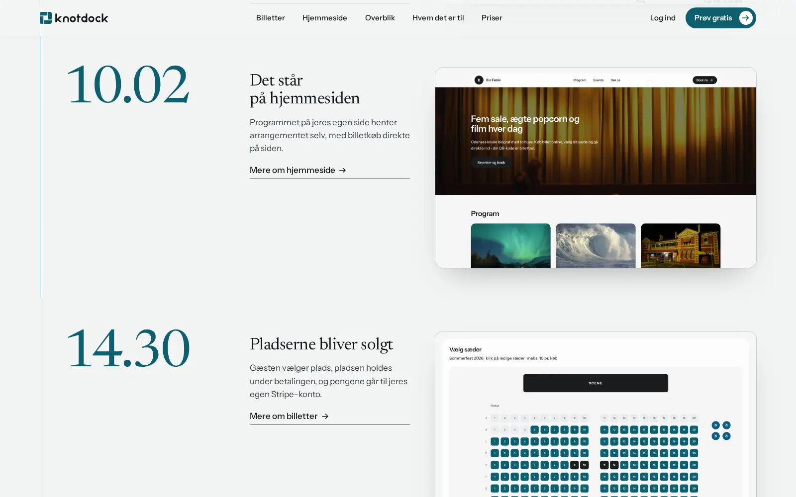 Knotdock: hjemmeside og pladssalg