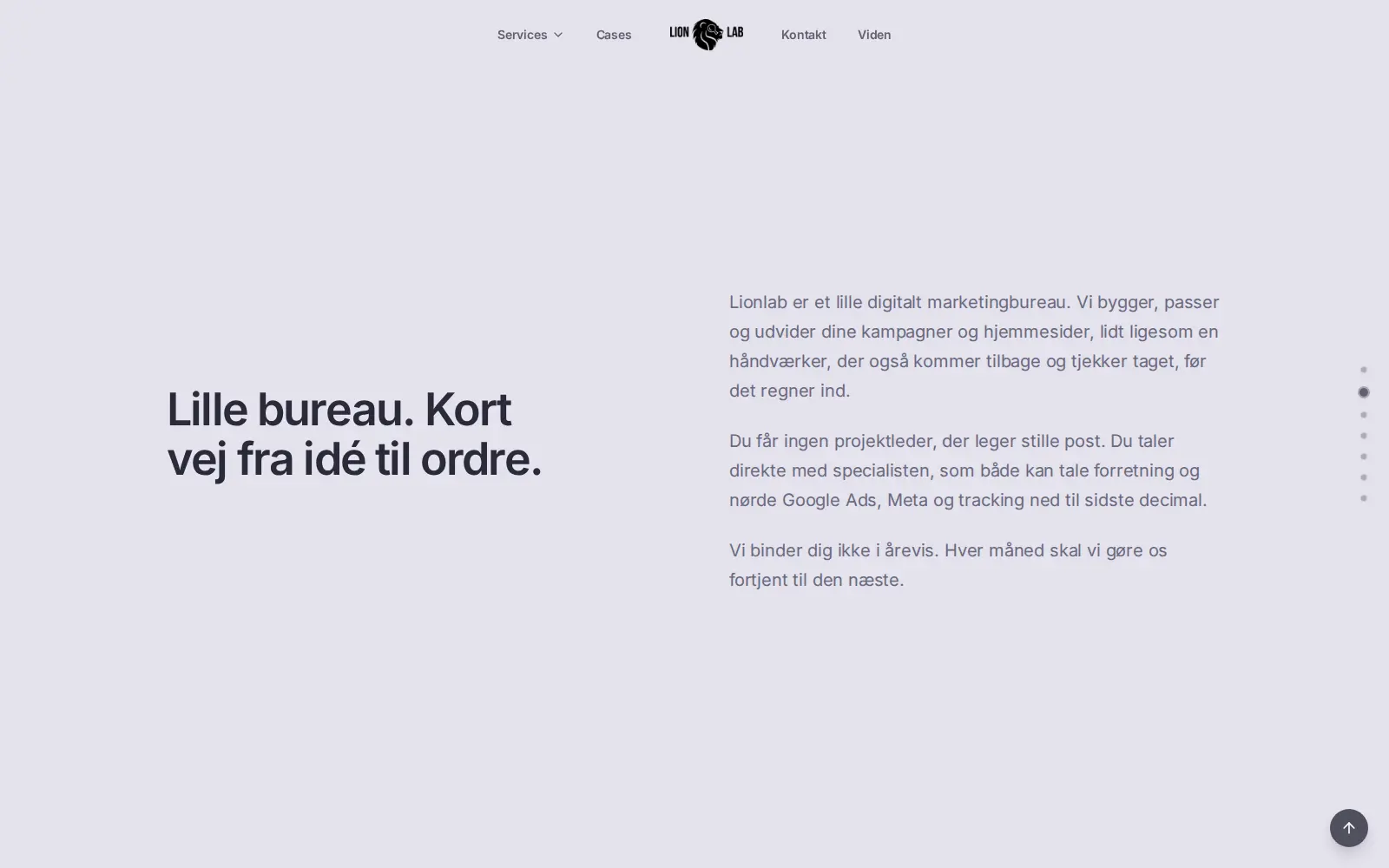 Lionlab: lille bureau, kort vej fra idé til ordre