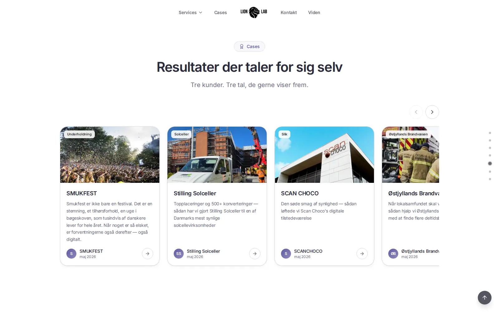 Kundecases på lionlab.dk