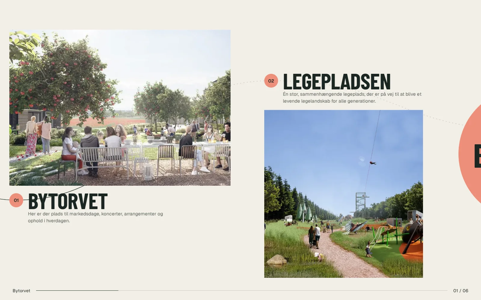 Marienlyst Naturby: Bytorvet og Legepladsen på gåturen